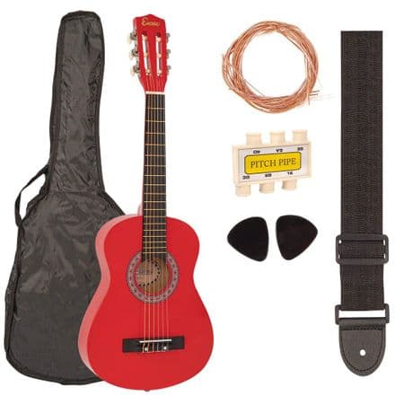 Encore Junior Size 30" Classic Guitar Pack Red