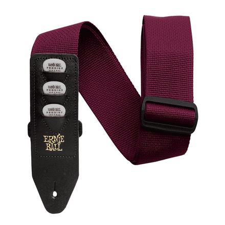 Ernie Ball EB PICKHOLDER STRAP - BURGUNDY
