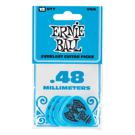 Ernie Ball EVERLAST PICKS 12-PACK BLUE .48MM