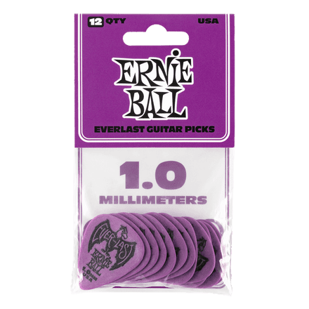 Ernie Ball EVERLAST PICKS 12-PACK PURPLE 1.0MM