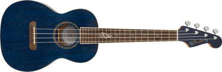 Fender Dhani Harrison Ukulele Sapphire Blue Transparent