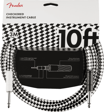 Fender  Pro 10' Checkboard Instrument Cable