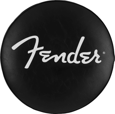 Fender® Spaghetti Logo Pick Pouch Barstool, Black and Chrome