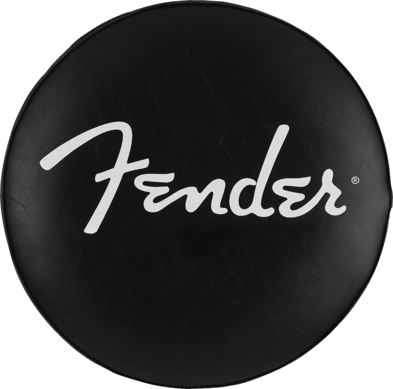 Fender® Spaghetti Logo Pick Pouch Barstool, Black and Chrome
