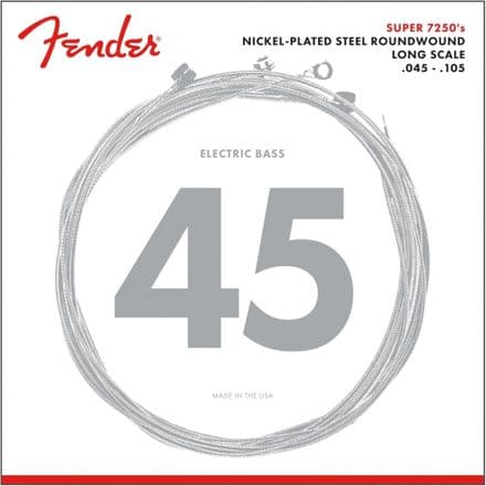 Fender Super Bass 7250M Nickel Plated Steel Bass Guitar Strings 45-105 Long Scale