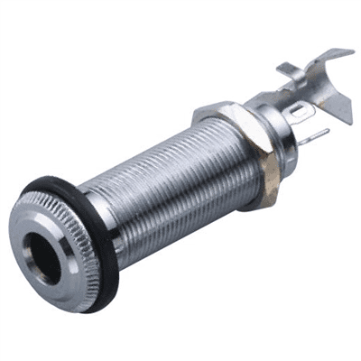 Guitar Man LJ20CR Mono 1/4 " Input Jack Barrel Type Chrome