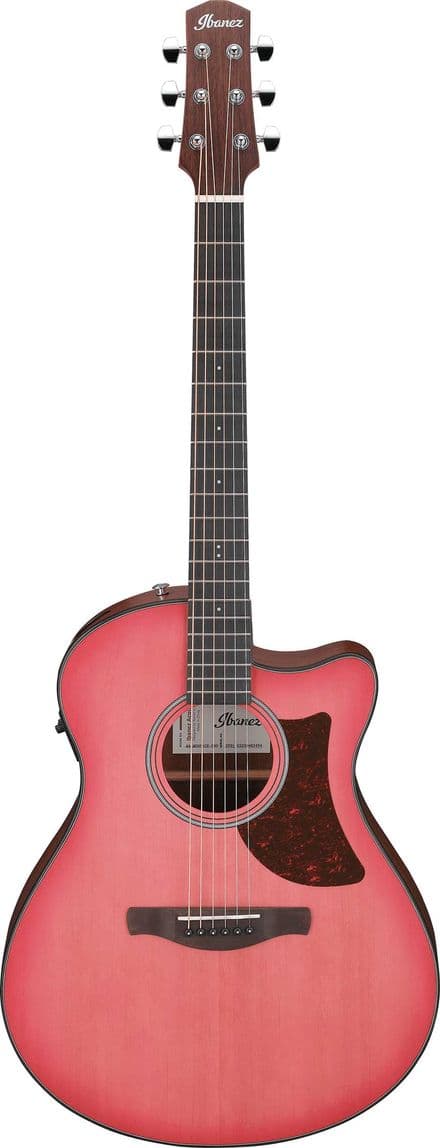 Ibanez AAM50CE Advanced Cutaway Electro-Acoustic Coral Red Burst Open Pore