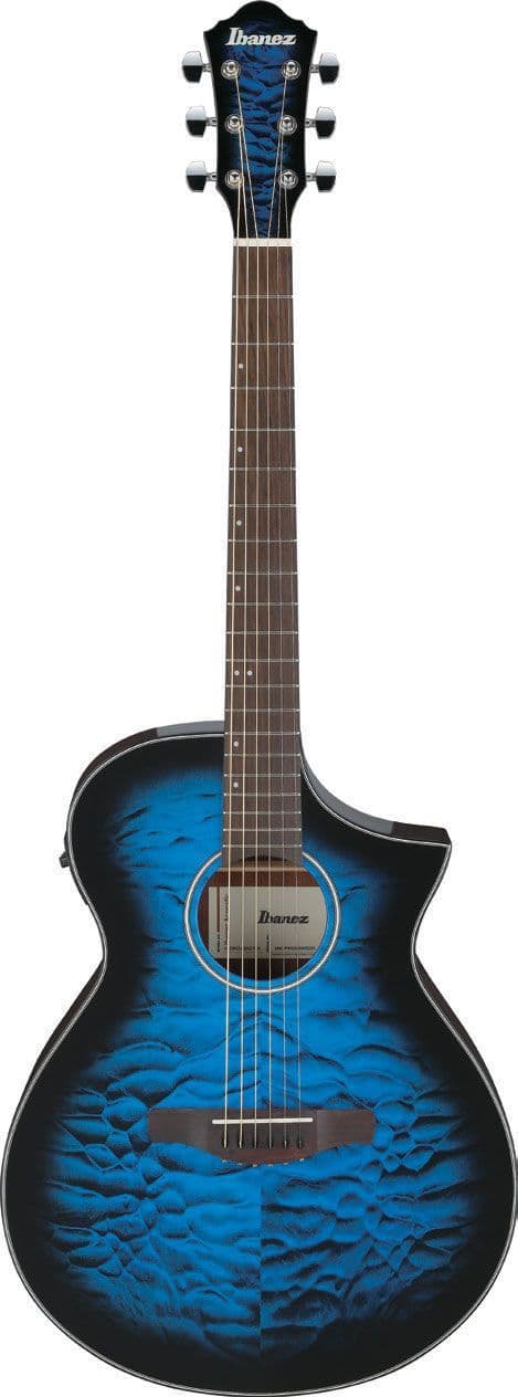Ibanez AEWC16QA Transparent Blue Sunburst High Gloss