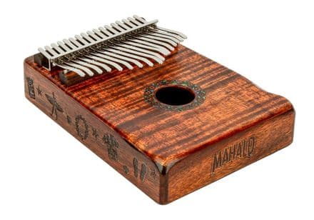 Mahalo Kalimba Photo Flame Koa