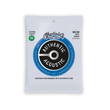 Martin MA180 Authentic Acoustic SP 80/20 Bronze 12-String Extra Light