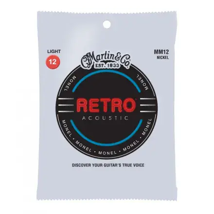 Martin RETRO Monel Wound 12-54 Acoustic Guitar Strings