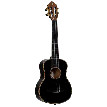 Ortega Tenor Size Ukulele Spruce/ Mahogany Black - RUOX-TE
