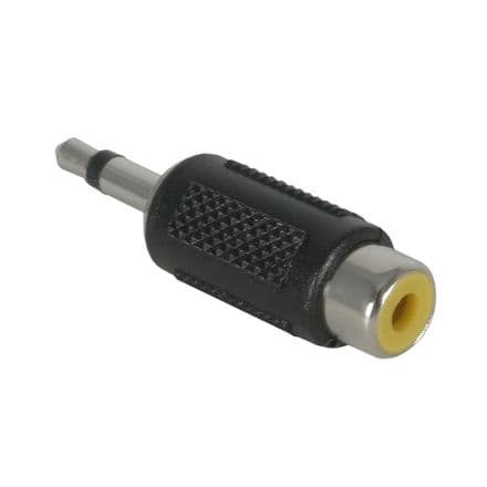 QTX 3.5mm Mono Jack Plug to RCA Phono Socket Adapter