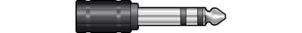QTX Adaptor 3.5mm Stereo Jack Socket – 6.3mm Stereo Jack Plug