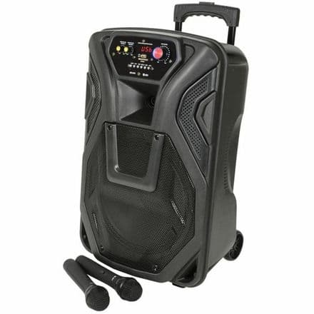 QTX Busker 12" Portable PA System with Wireless Microphones and Bluetooth
