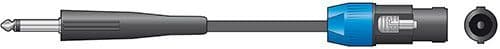 QTX Essential Speaker Lead 6.3mm Mono Jack Plug - Speaker Plug 6M