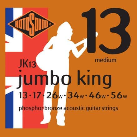 Rotosound JK13 Phosphor Bronze 13-56 Acoustic Guitar Strings