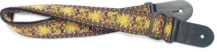 Stagg Guitar Strap - Jimi Pattern Yellow