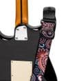 Stagg Guitar Strap - Paisley Navy & Red