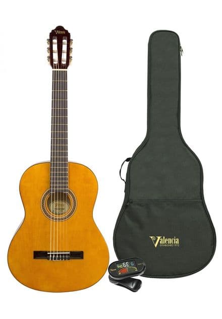 Valencia VC104 4/4 Classical Guitar Pack