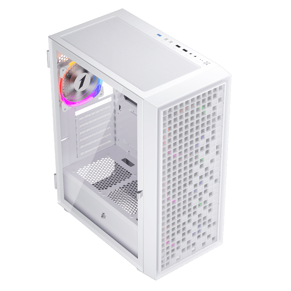 1st Player Go6-WH-4FS1 ATX White Case with 4 RGB Fans