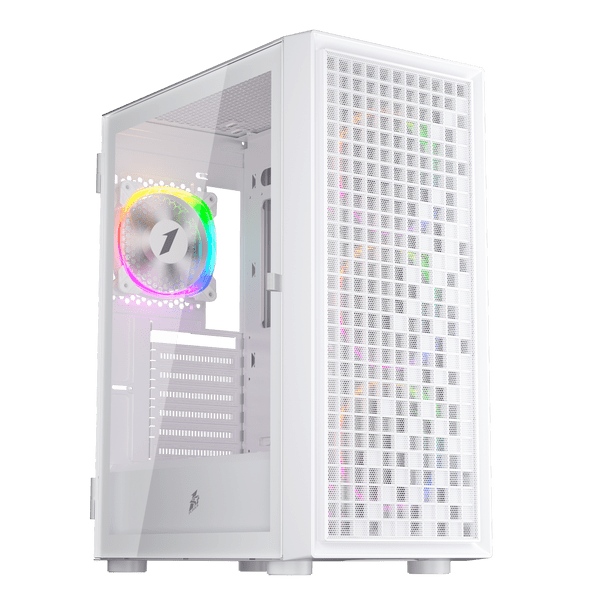 1st Player Go6-WH-4FS1 ATX White Case with 4 RGB Fans