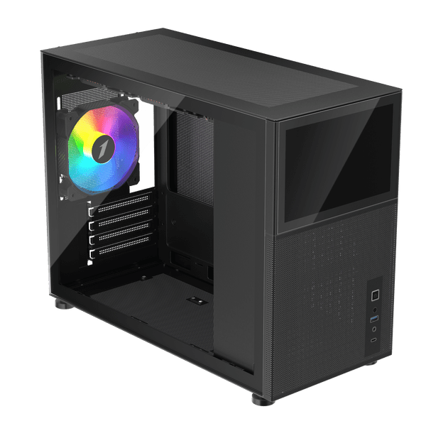 1st Player MIKU Mi6-EV Emotion View Micro ATX Black Case