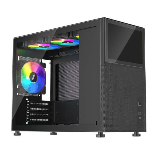 1st Player MIKU Mi6-EV Emotion View Micro ATX Black Case