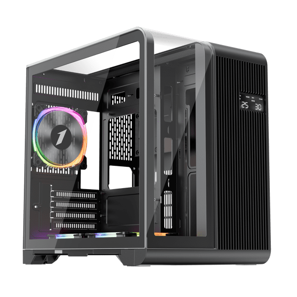 1st Player RT5 Micro ATX Black Case with 3 x RGB Fans