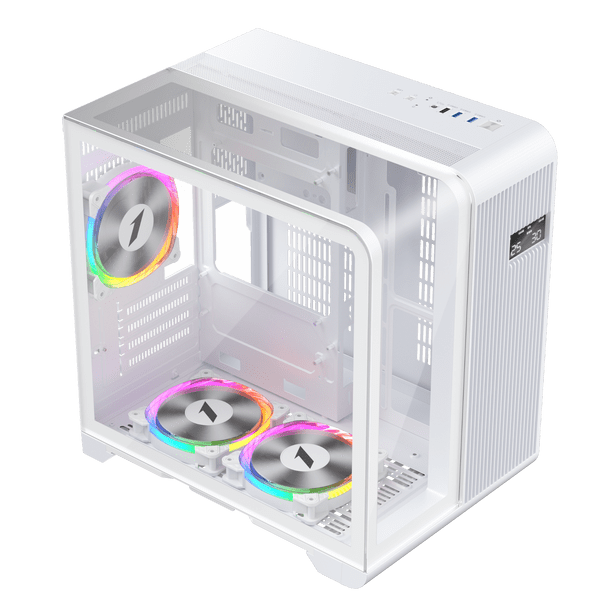 1st Player RT5 Micro ATX White Case with 3 x RGB Fans