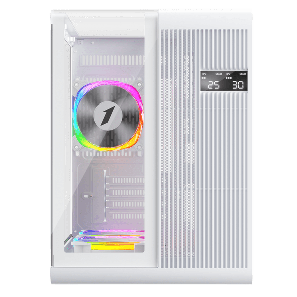 1st Player RT5 Micro ATX White Case with 3 x RGB Fans