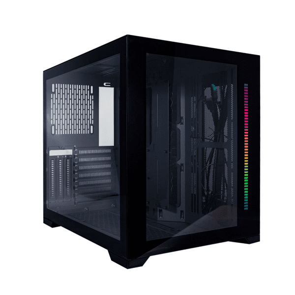 1st Player Steampunk SP7 Mid with 2x4mm Tempered Glass Panels - Black