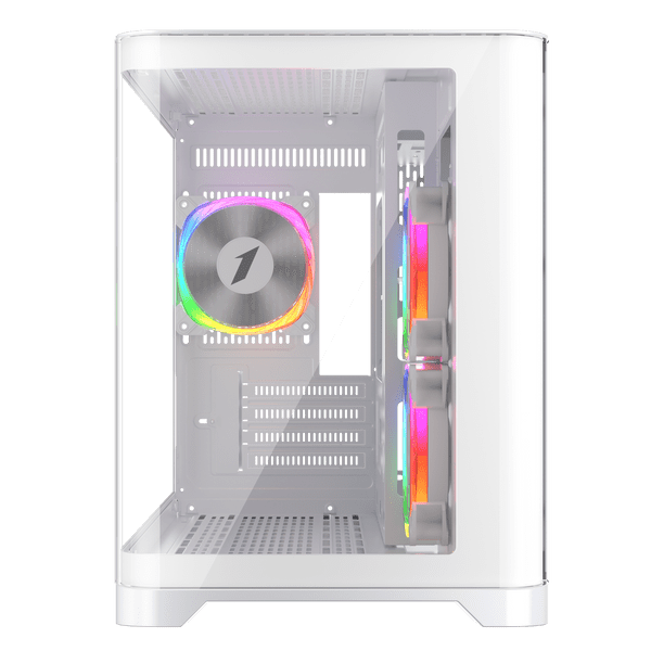 1st Player UV6 Micro ATX White Case with 3 RGB Fans