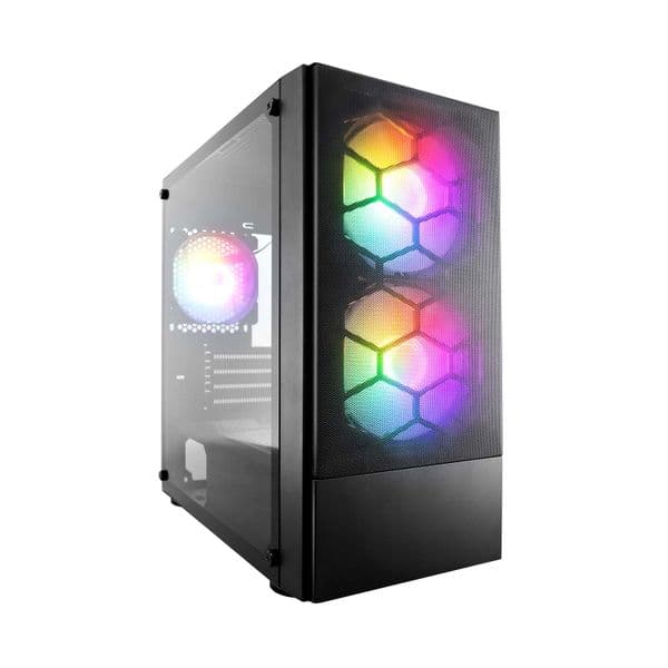 1st Player X4-M Micro ATX Black Case with 3 x RGB Fans