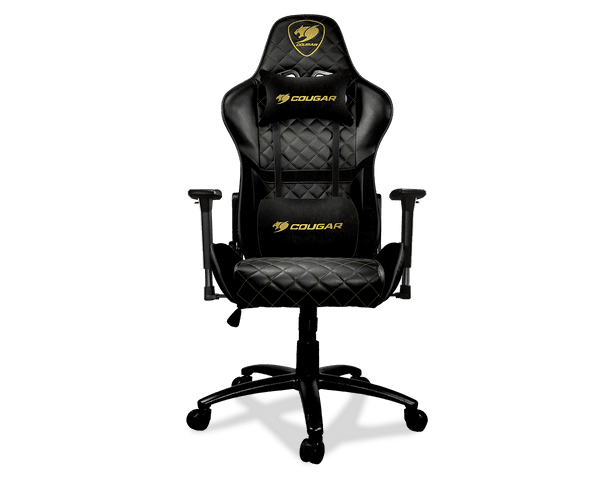 Cougar Armor One Royal Gaming Chair Black with Gold Trim
