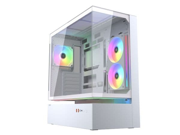 Cougar CFV 235 Mid Tower TG White Case with 1 x Unity 240mm + 1 x 120mm ARGB Fans