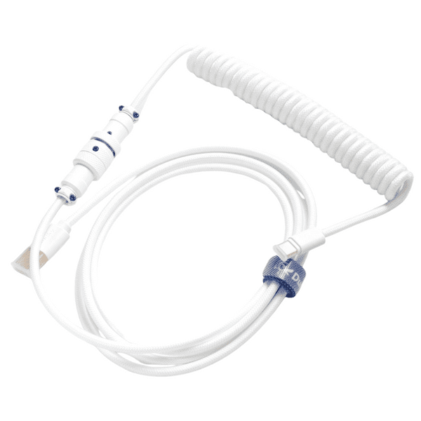 Ducky Premicord Pure White Premium Coiled Keyboard Cable