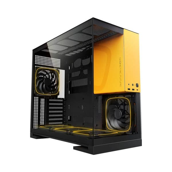 Geometric Future Model 5 Black/Yellow + 5xARGB Fans Mid Tower Case