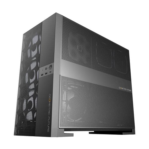 Geometric Future Model 5 Vent Black + 5x ARGB Fans Mid Tower Case