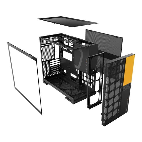 Geometric Future Model 5 Vent Black/Yellow + 5x ARGB Fans Mid Tower Case