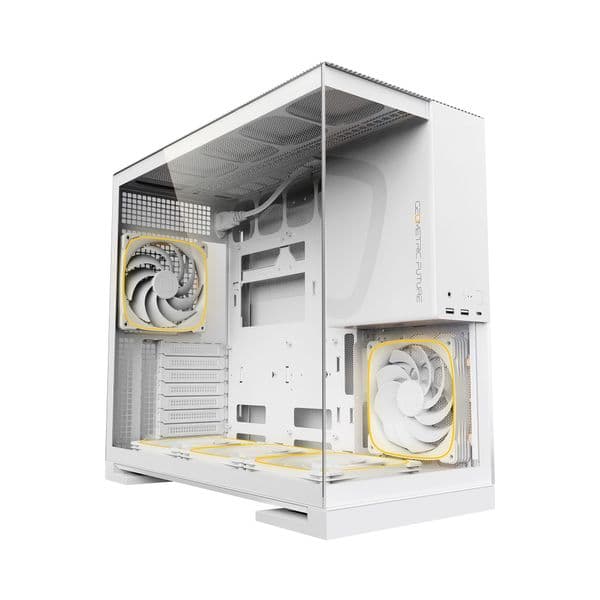 Geometric Future Model 5 White + 5xARGB Fans Mid Tower Case