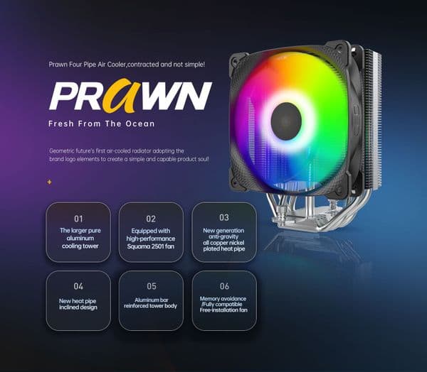 Geometric Future Tiger Prawn ARGB Air Cooler