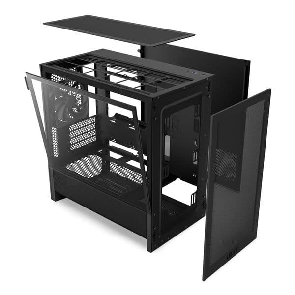 NZXT H3 Flow Micro ATX Airflow Case - All Black