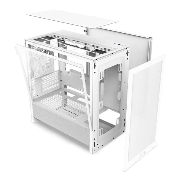 NZXT H3 Flow Micro ATX Airflow Case - All White