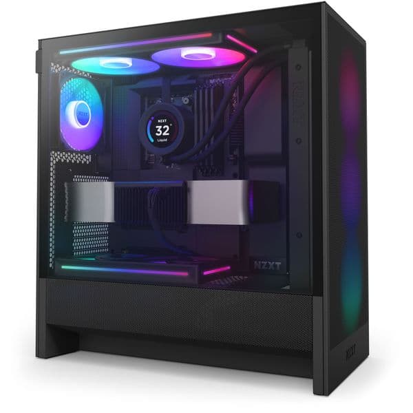 NZXT H5 Flow RGB (2024) Mid Tower Case - Black