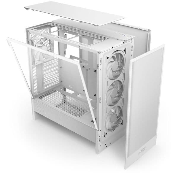 NZXT H5 Flow RGB (2024) Mid Tower Case - White