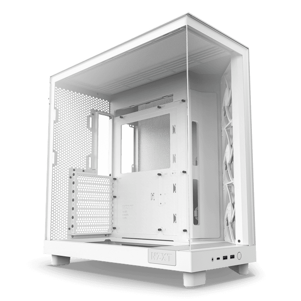 NZXT H6 Flow Compact Dual Chamber Mid Tower Case White