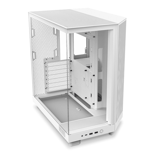 NZXT H6 Flow RGB Compact Dual Chamber Mid Tower Case White