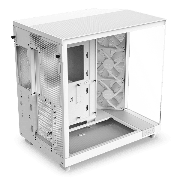 NZXT H6 Flow RGB Compact Dual Chamber Mid Tower Case White
