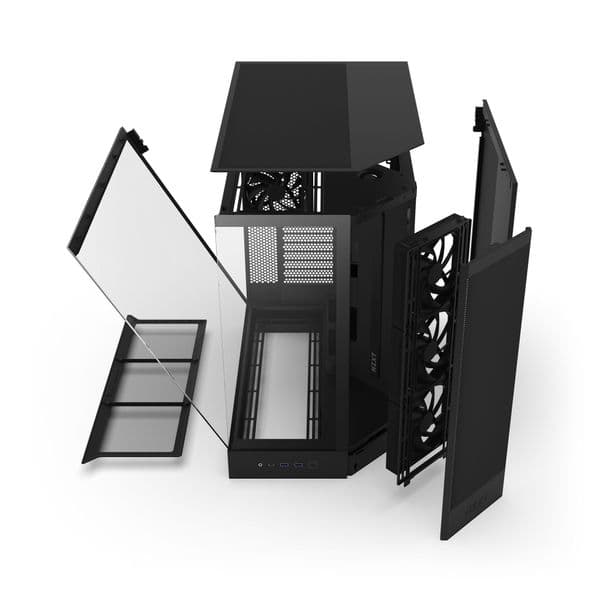 NZXT H9 Air Flow (2025) Large Dual-Chamber Black Mid Tower Case